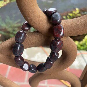 Red Brecciated Jasper Stretchy Bracelet 40g